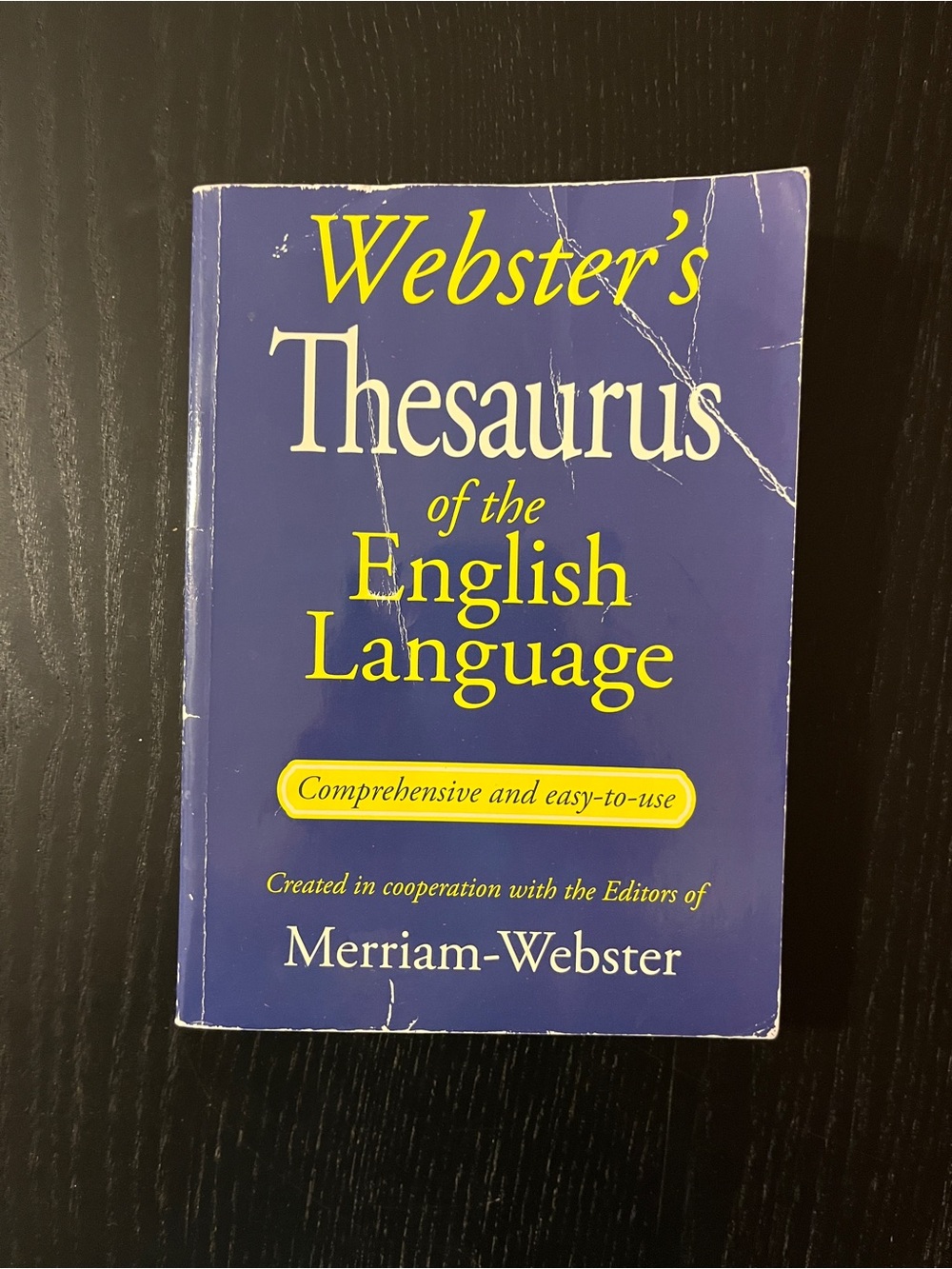 Webster's Thesaurus of English Language Book Merriam-Webster